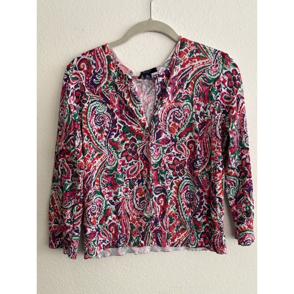 CHAPS Women’s Large Cotton Cardigan